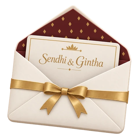 Undangan pernikahan Sendhi & Gintha